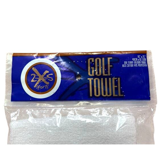 NEW Vintage Gary Patterson Water Hazard Golf Towel 16 x 25" w/ Clip Made in USA - Picture 5 of 7